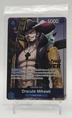 One Piece TCG - Promo - Dracule Mihawk P-081 - Event Winner - Sealed - English - Image 1