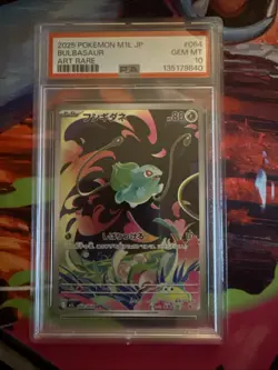 Pokemon TCG Bulbasaur Mega Brave Holo Card 064/063 M1L Japanese Edition PSA 10 - Image 1