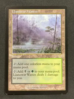 MTG Llanowar Wastes Apocalypse Rare 141/143 Magic The Gathering Land Card - LP - Image 1