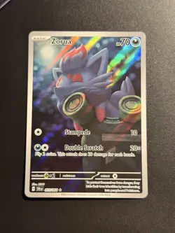 Pokemon Zorua 75/64 Shrouded Fable Illustration Holo Card - Image 1