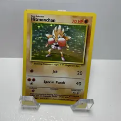 Pokemon Hitmonchan Base Set 007/102 Holo Rare 70HP Wizards 1999 Card English - Image 1