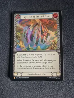 Flesh and Blood FAB Ley Line of the Old Ones Rainbow Foil Card MPG013 TCG F&B - Image 1