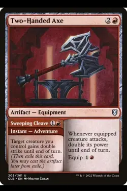 Two-Handed Axe - CLB 203/361 - Battle for Baldur's Gate MTG NM+ - Image 1