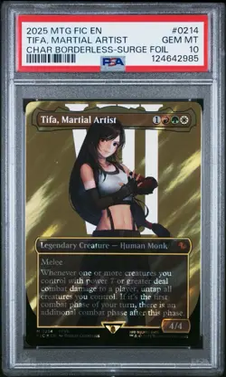 PSA 10 Magic the Gathering Tifa, Martial Artist Surge Foil 214 Final Fantasy - Image 1