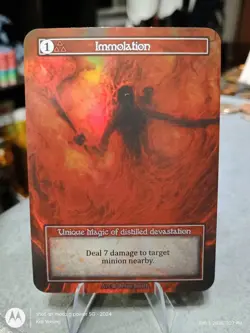 Sorcery : Contested Realm Beta Unique Foil IMMOLATION NM - Image 1