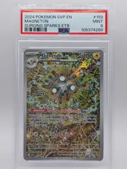 2024 Pokemon SVP EN Magneton #159 PSA 9 Mint - Surging Sparks ETB Promo - Image 1