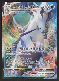 Ice Rider Calyrex VMAX 046/198 Ultra Rare Pokemon TCG SWSH06: Chilling Reign NM - Image 1