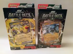 Pokemon TCG EX Battle Deck X 2 Lucario and Ampharos. Factory Sealed, New - Image 1