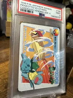 1998 Pokemon JPN Bandai Anime Vending #139 Pidgeotto Vs Others PSA 9 - Image 3