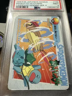 1998 Pokemon JPN Bandai Anime Vending #139 Pidgeotto Vs Others PSA 9 - Image 4