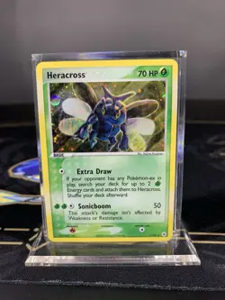 Pokemon Card Ex Hidden Legends Heracross 7/101 2004 Non Reverse Holo NM - Image 1
