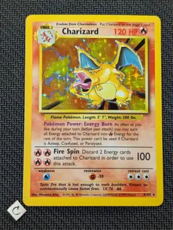 Charizard 4/102 - Base Set Unlimited Holo Rare Pokemon TCG LP - Image 1