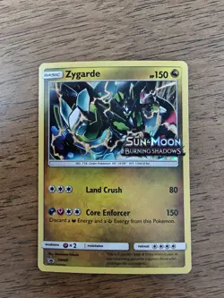 Pokemon TCG - Zygarde SM48 Sun & Moon Burning Shadows Stamped Prerelease Promo - Image 1