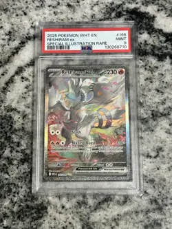 Pokemon Reshiram ex 166/086 Sv: White Flare Special Illustration Rare EX PSA 9 - Image 1