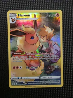 Pokemon Flareon TG01/TG30 Brilliant Stars Trainer Gallery Ultra Rare Holo 110 HP - Image 1