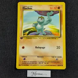 Carte Pokemon Machoc 52/102 Edition 1 Set de Base wizards Francais VF - SDB - Image 1