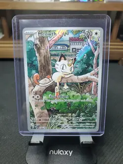 Pokemon TCG Meowth Illustration Rare Phantasmal Flames 106 - Image 1