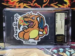 CGC PRISTINE 10 Charizard #006 Sticker B SIDE LABEL Pokemon Center Japan - Image 2