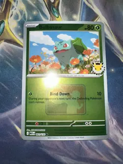 Bulbasaur 001/132 MEG 2026 Pokemon Day League Promo PLAY Stamp Reverse Holo NM - Image 1