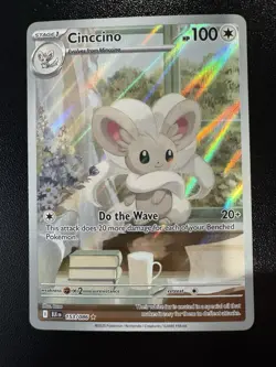 Pokemon TCG Cinccino blk 153/086 Sv: Black Bolt Holo NM - Image 1