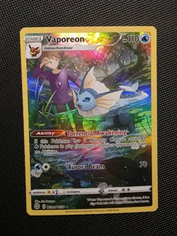 Pokemon Vaporeon TCG TG02/TG30 Brilliant Stars Trainer Gallery Ultra Rare Holo - Image 1
