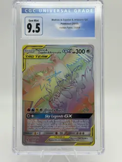 Pokemon Moltres & Zapdos & Articuno GX 2019 69/68 GEM MNT CGC 9.5 Blue Label!! - Image 1