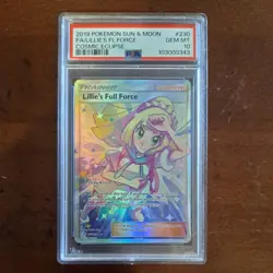 2019 POKEMON SUN & MOON COSMIC ECLIPSE #230 FULL ART/LILLIE'S FULL FORCE PSA 10 - Image 1
