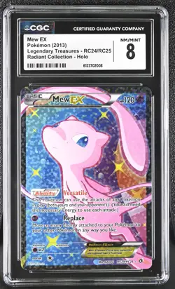 MEW EX Legendary Treasures Radiant Collection #RC24 CGC 8 Pokemon [Nostalgium] - Image 1