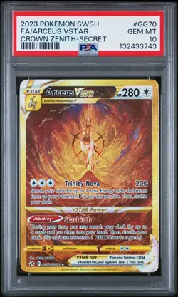 2023 POKEMON SWORD & SHIELD CROWN ZENITH SECRET FULL ART/ARCEUS VSTAR PSA 10 - Image 1