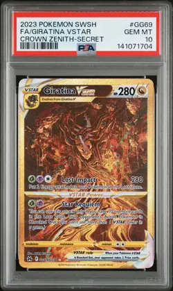 2023 POKEMON SWORD & SHIELD CROWN ZENITH SECRET FULL ART/GIRATINA VSTAR PSA 10 - Image 1