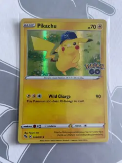 Pokemon TCG- Pikachu Pokemon GO Holo Rare 028/078 Near Mint - Image 1