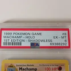 Pokemon Machamp 008/102 Deck Exclusives 1st Ed Shadowless Holo PSA 6 1999 - Image 2