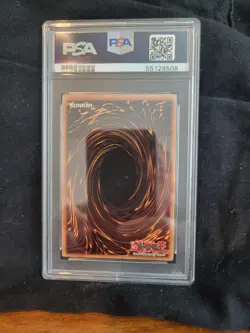 2002 Yugioh Dark Hole Super Rare PSA 9 Mint Legend of Blue-Eyes LOB-052 Unlimite - Image 2