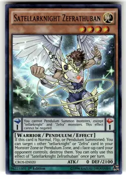 Yugioh Satellarknight Zefrathuban CROS-EN020 Ultra Rare 1st Ed NM - Image 1