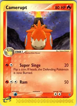 Camerupt 24/97 Dragon Pokemon LP Normal - Image 1
