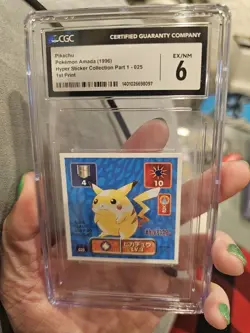 Pikachu Pokemon Amada Hyper Sticker Collection 1996 1st Print - Image 1