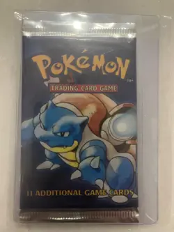 Pokemon Base Set Sealed Booster Pack Blastoise Artwork 1999 - Image 1