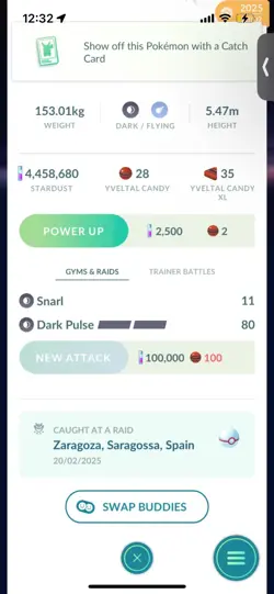 Pokemon Go Legendary Shiny Yveltal - Image 2