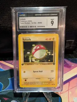 Pokemon Vintage Voltorb 69/82 Team Rocket 1st Edition CGC 9 WOTC - Image 1