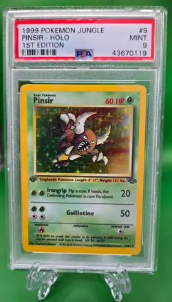 1999 Pokemon Jungle Pinsir Holo 1st Edition #9 PSA 9 Mint - Image 1