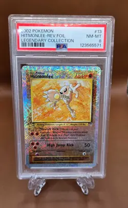 2002 Pokemon Legendary Collection Hitmonlee Reverse Foil #13 PSA 8 NM-MT - Image 1