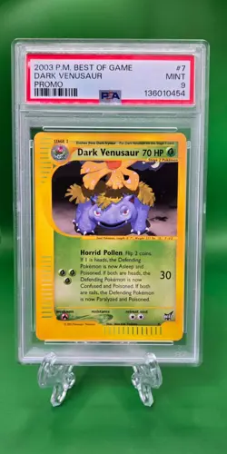 2003 Pokemon Best of Game Dark Venusaur Promo #7 PSA 9 Mint - Image 1