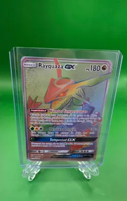 Pokemon Rayquaza GX Gold Secret Rare 177/168 Celestial Storm – Spanish NM - Image 1