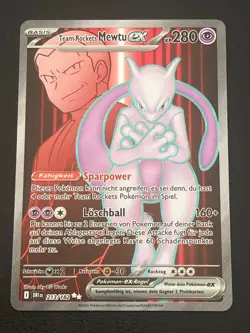 Pokemon Team Rockets Mewtu ex Full Art | Deutsch 213/182 Ewige Rivalen | NM - Image 1