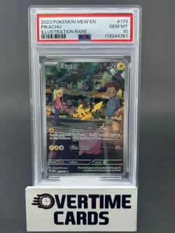 2023 Pokemon MEW EN Pikachu-173 Illustration Rare PSA 10 GEM MT - Image 1
