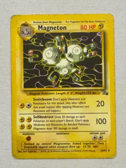 Magneton 26/62 Rare Fossil Pokemon Heavily Played - Image 1
