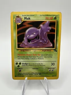 Muk 28/62 Fossil Unlimited Regular Rare Pokemon TCG MP/HP - Image 1