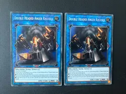 Yu-Gi-Oh 2x BLHR-EN048 Double Headed Anger Knuckle 1st Edition NM Condition - Image 1