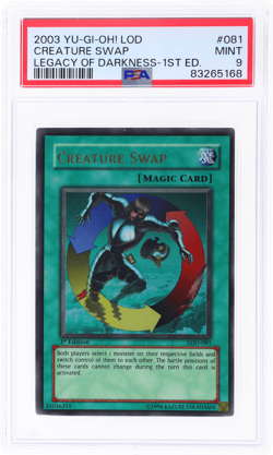 2003 Yu-Gi-Oh Legacy of Darkness 1st Edition Creature Swap Ur #LOD81 PSA 9 - Image 1