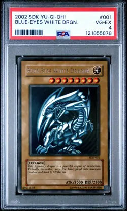 2002 YU-GI-OH! STARTER DECK: KAIBA #001 BLUE-EYES WHITE DRAGON PSA 4 - Image 1